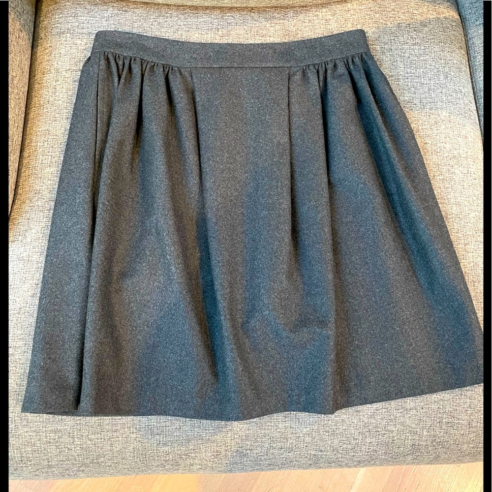 Maison Kitsune Gray Flannel Mini Skirt- Size L